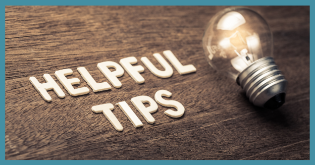Helpful tips with lightbulb