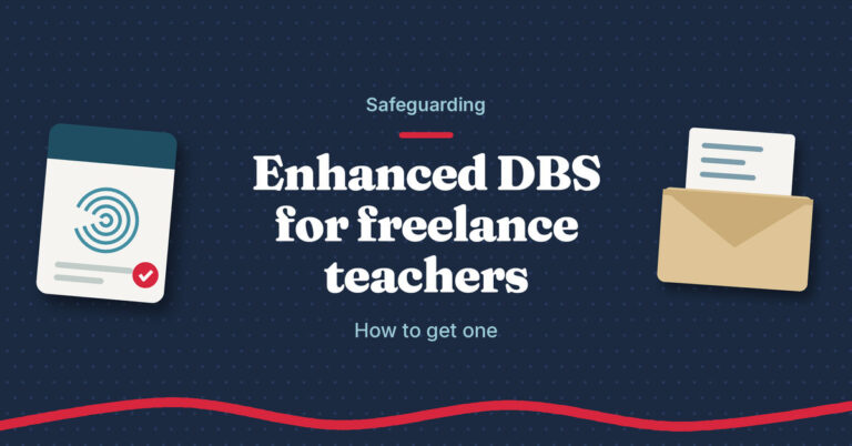 Teach.Dance graphic with the title Enhanced DBS check for self-employed dance teachers