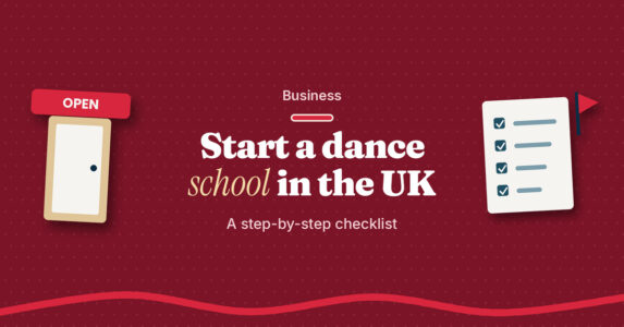 Teach.Dance graphic with the title How to start a dance school in the UK